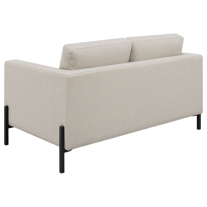 Tilly 2-piece Upholstered Track Arms Sofa Set Oatmeal