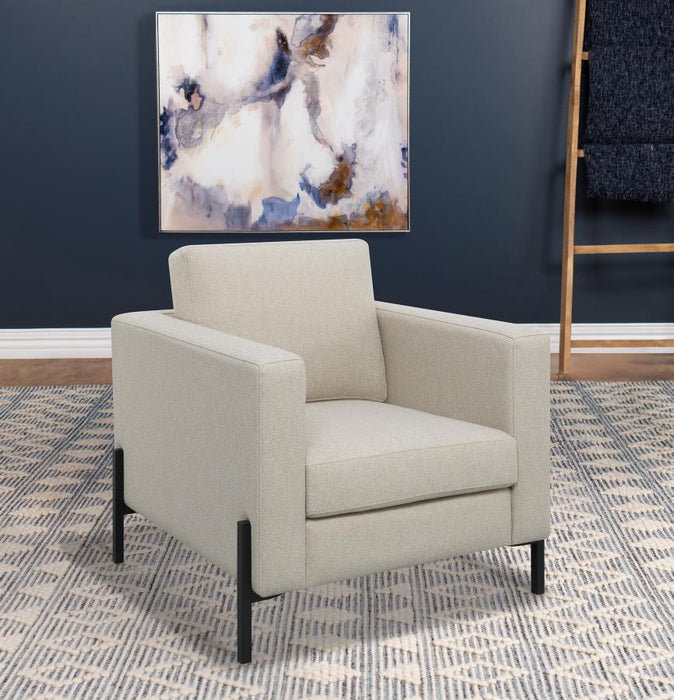 Tilly Upholstered Track Arm Accent Chair Oatmeal
