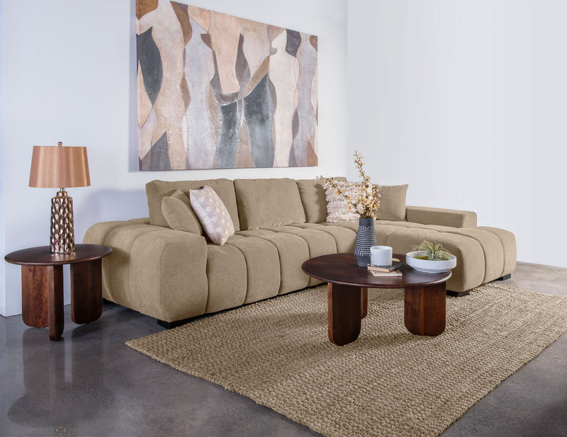 Sofá seccional chaise tapizado Octavia