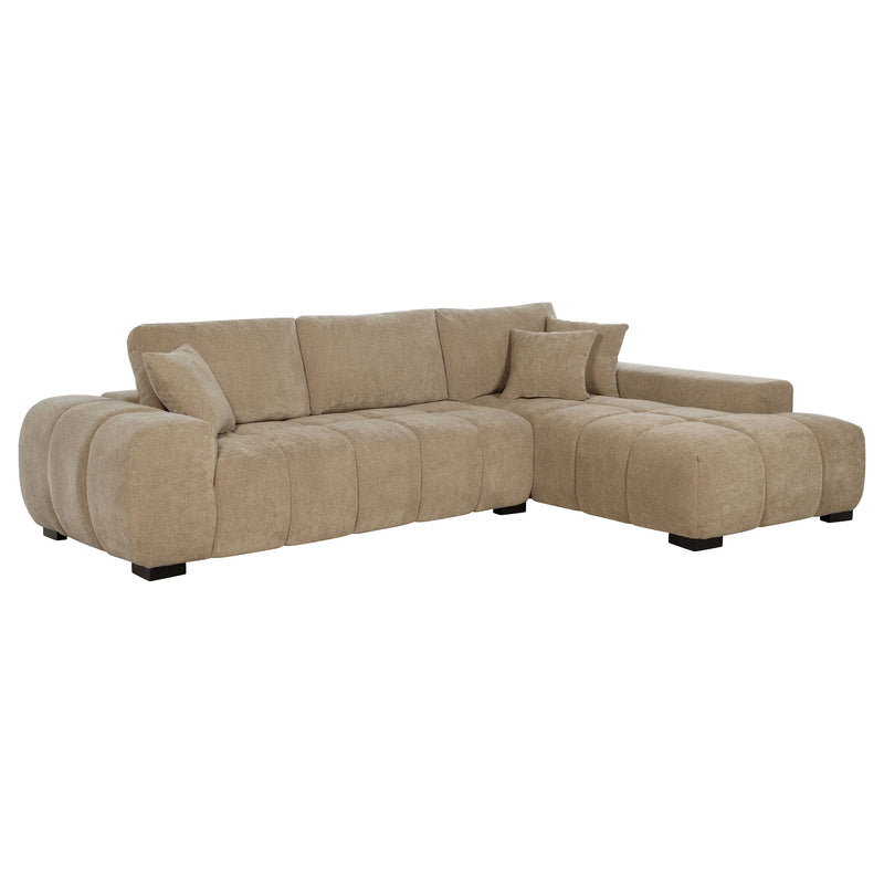 Sofá seccional chaise tapizado Octavia