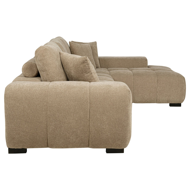 Sofá seccional chaise tapizado Octavia