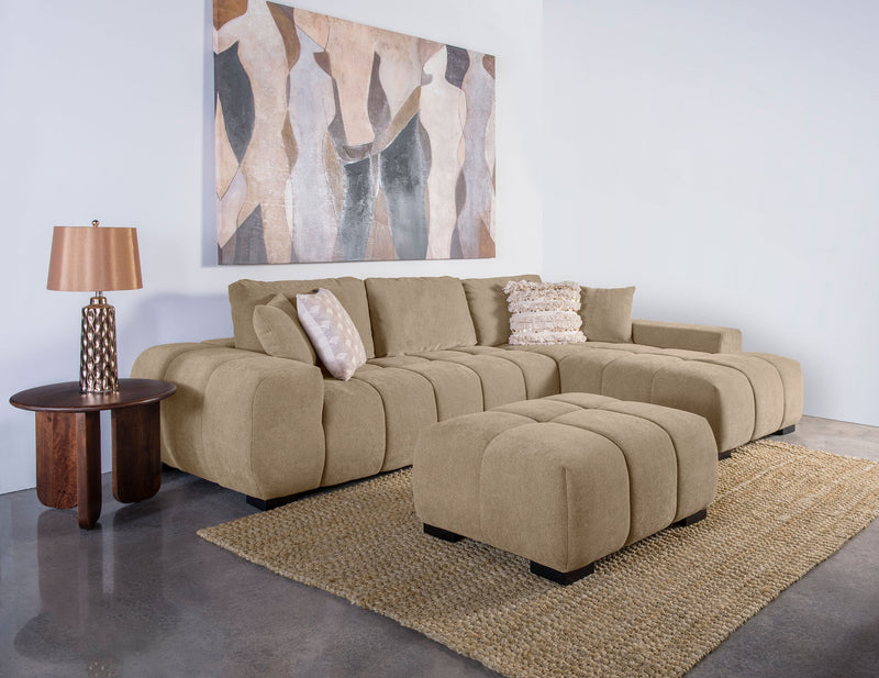 Sofá seccional chaise tapizado Octavia