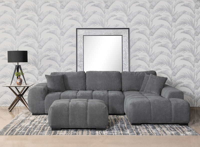 Sofá seccional chaise tapizado Octavia
