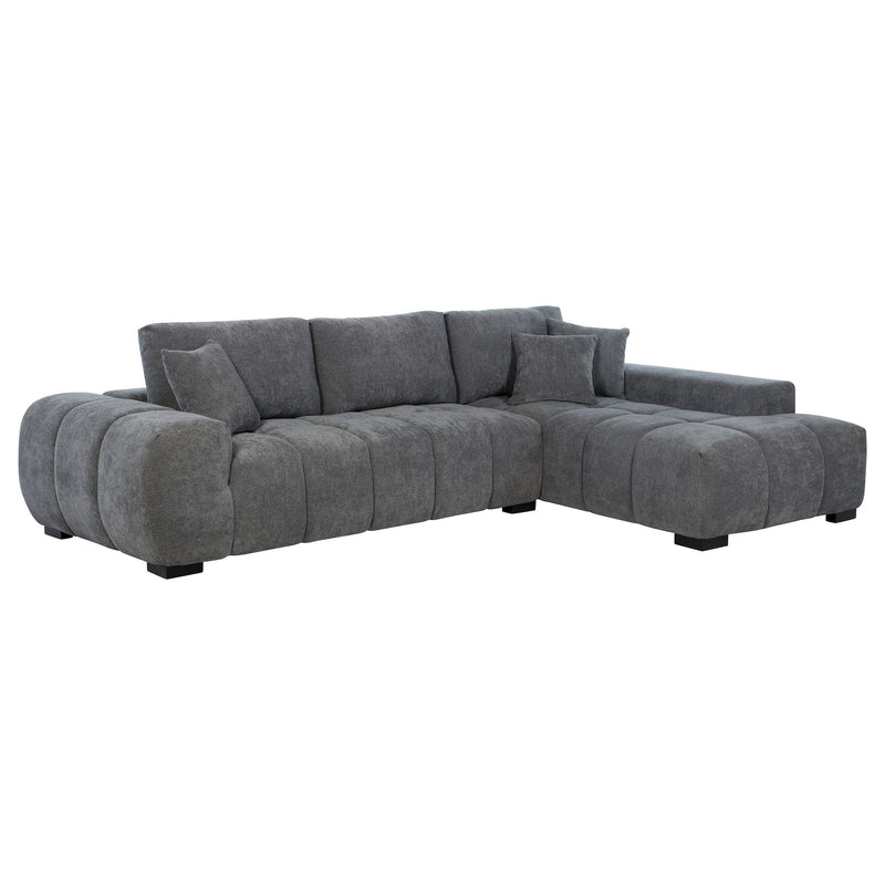 Sofá seccional chaise tapizado Octavia
