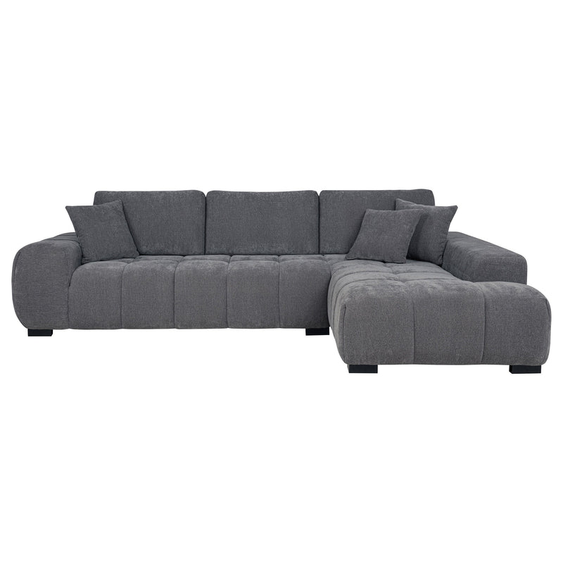 Sofá seccional chaise tapizado Octavia