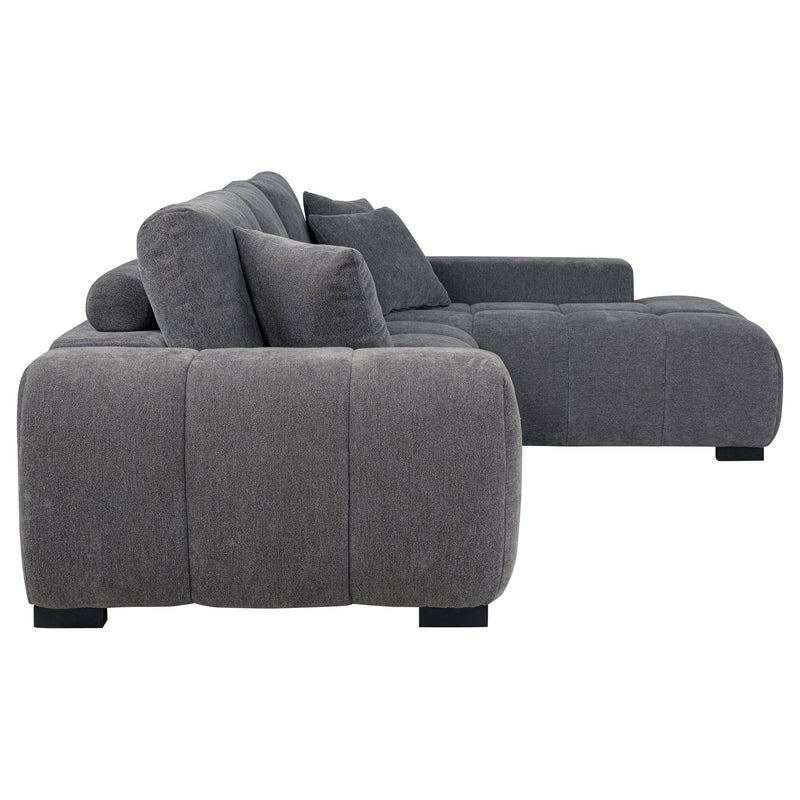 Sofá seccional chaise tapizado Octavia