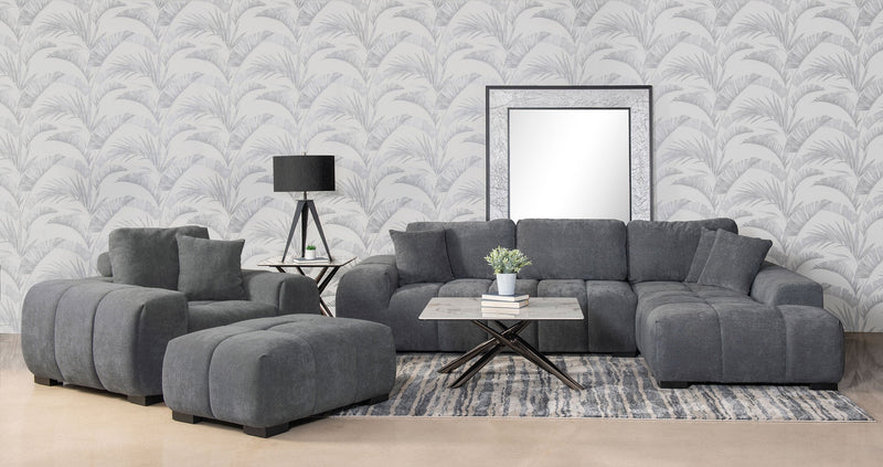 Sofá seccional chaise tapizado Octavia