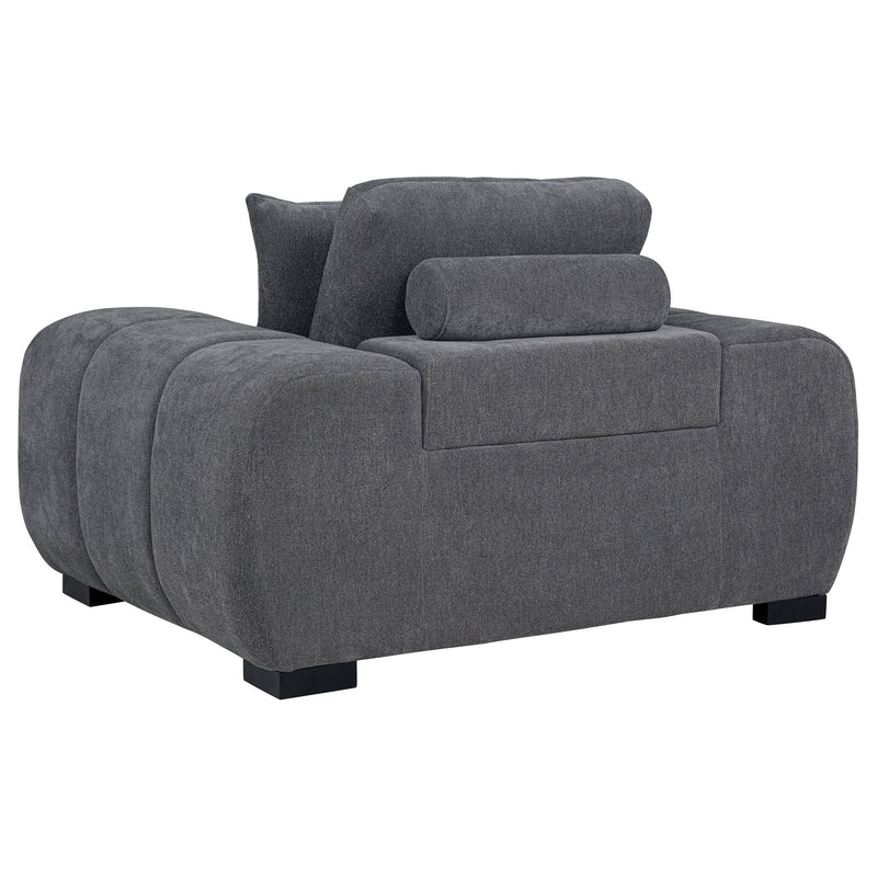 Sillón decorativo Octavia con reposabrazos cuadrados tapizados