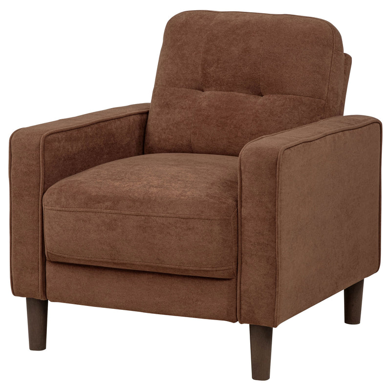 Sillón decorativo Bowen II con brazo de seguimiento tapizado en tela