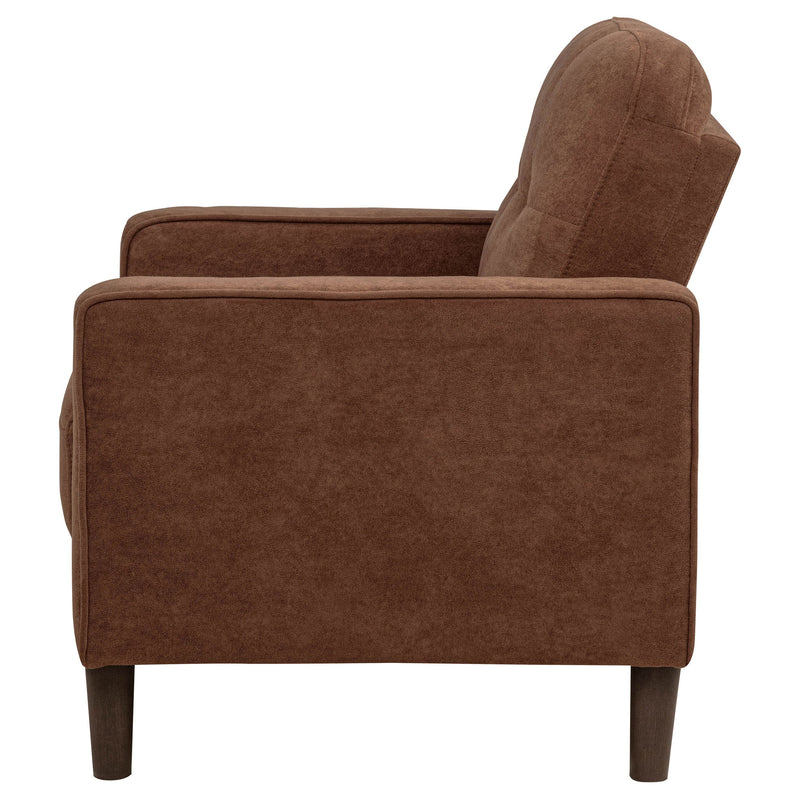 Sillón decorativo Bowen II con brazo de seguimiento tapizado en tela