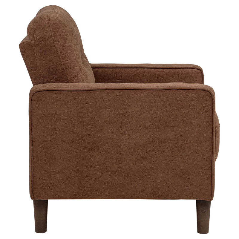 Sillón decorativo Bowen II con brazo de seguimiento tapizado en tela