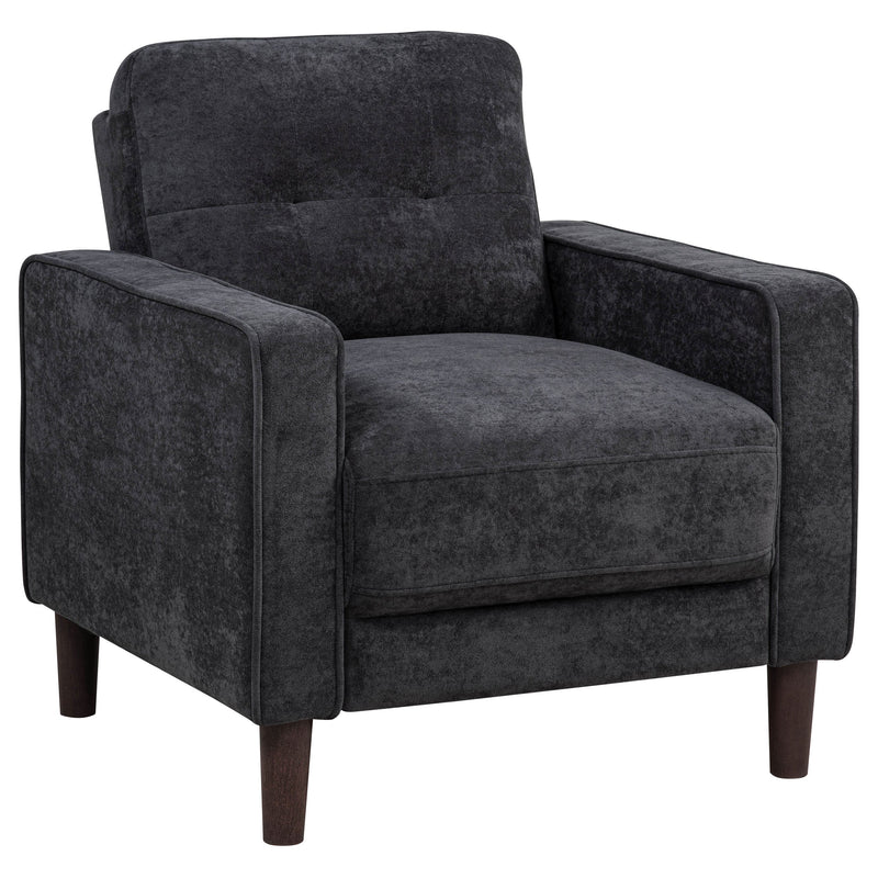 Sillón decorativo Bowen II con brazo de seguimiento tapizado en tela