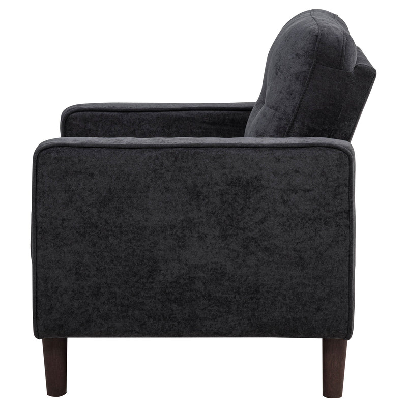 Sillón decorativo Bowen II con brazo de seguimiento tapizado en tela