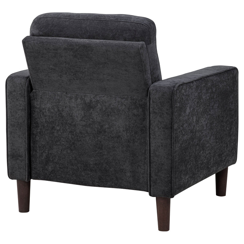 Sillón decorativo Bowen II con brazo de seguimiento tapizado en tela