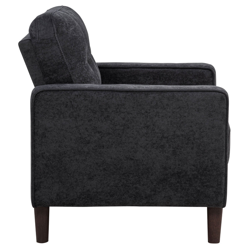 Sillón decorativo Bowen II con brazo de seguimiento tapizado en tela