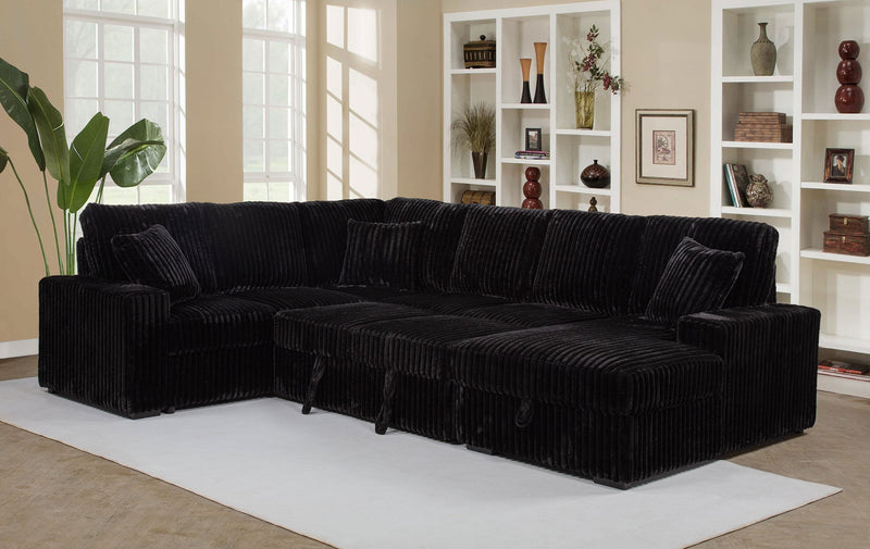 Seccional de sofá con chaise de almacenamiento Devonshire Sleeper