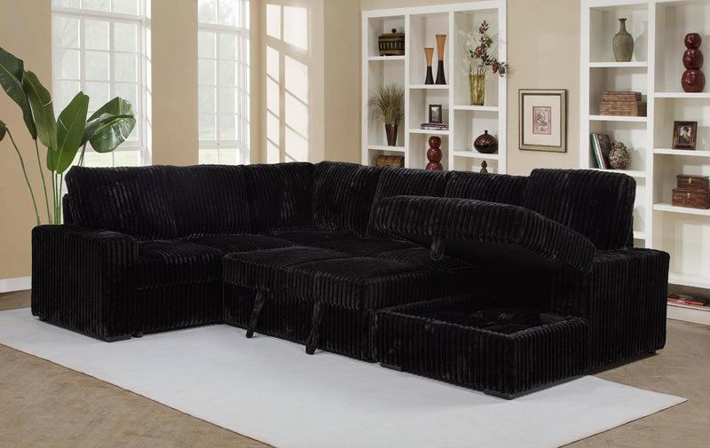 Seccional de sofá con chaise de almacenamiento Devonshire Sleeper