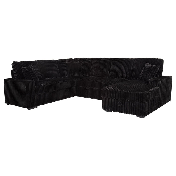 Devonshire Sleeper Sectional Sofa Storage Chaise