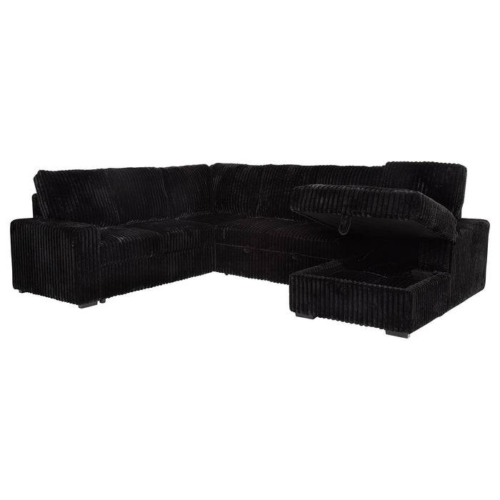 Devonshire Sleeper Sectional Sofa Storage Chaise
