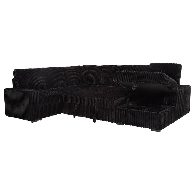 Seccional de sofá con chaise de almacenamiento Devonshire Sleeper