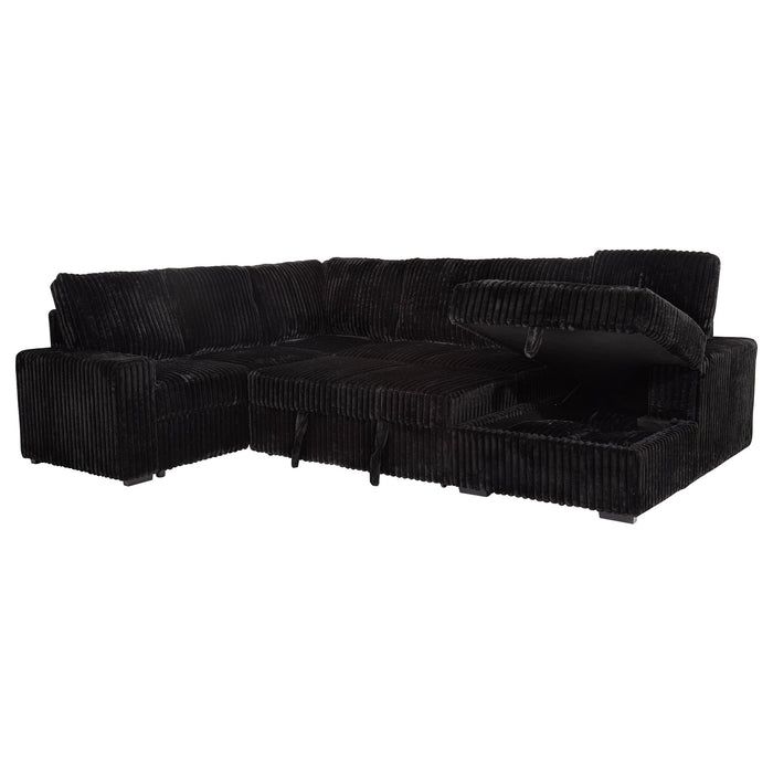 Devonshire Sleeper Sectional Sofa Storage Chaise