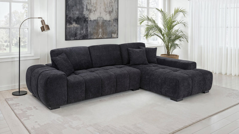 Sofá seccional chaise tapizado Octavia