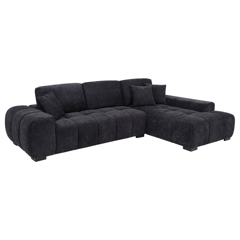 Sofá seccional chaise tapizado Octavia