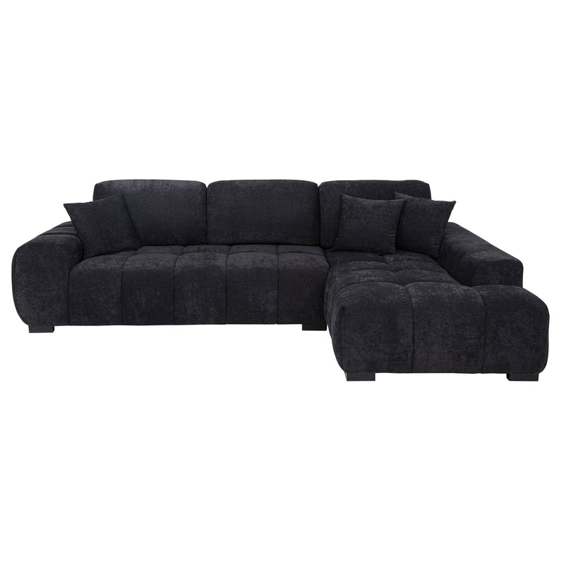 Sofá seccional chaise tapizado Octavia