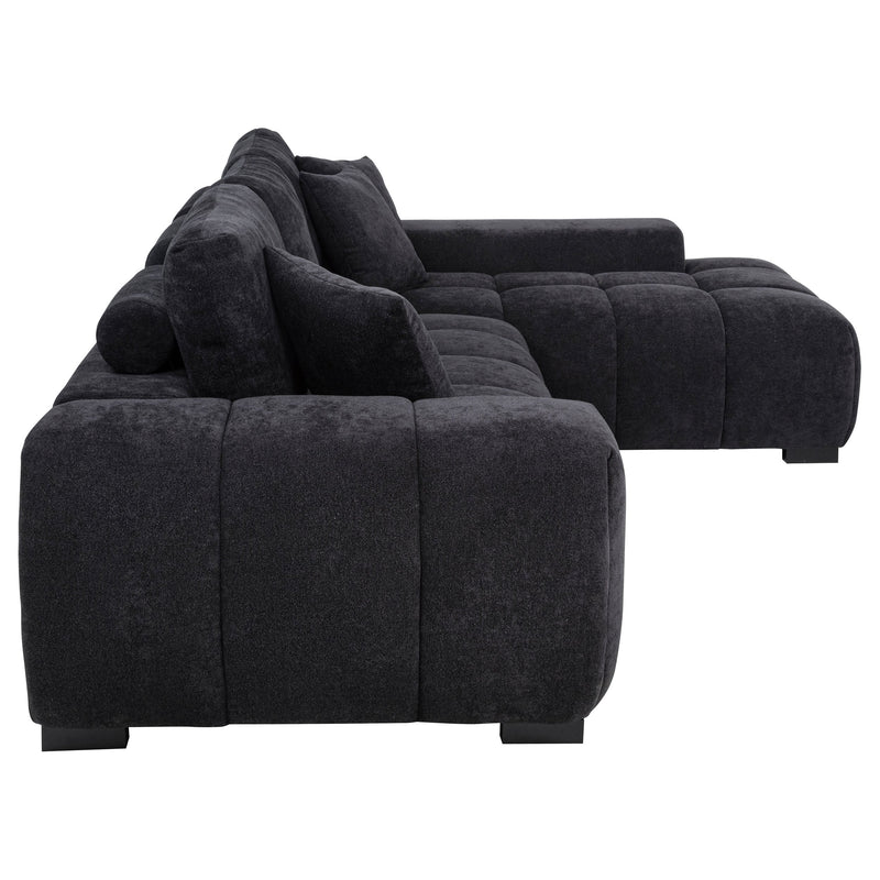 Sofá seccional chaise tapizado Octavia