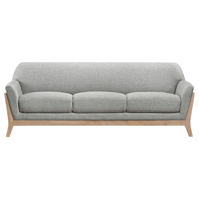 Vaughn Fabric Upholstered Flared Arm Sofa Grey