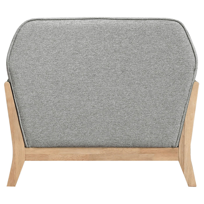 Vaughn Fabric Upholstered Flared Arm Accent Chair Grey