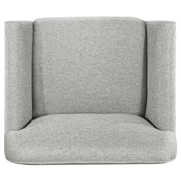 Vaughn Fabric Upholstered Flared Arm Accent Chair Grey