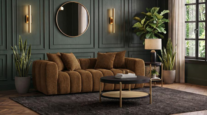 Lazaro Fabric Upholstered Wide Channel Sofa