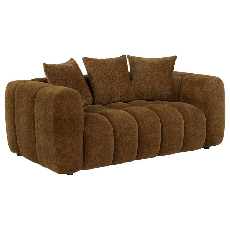 Lazaro Fabric Upholstered Wide Channel Loveseat