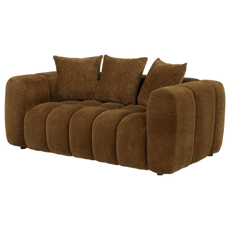 Lazaro Fabric Upholstered Wide Channel Loveseat
