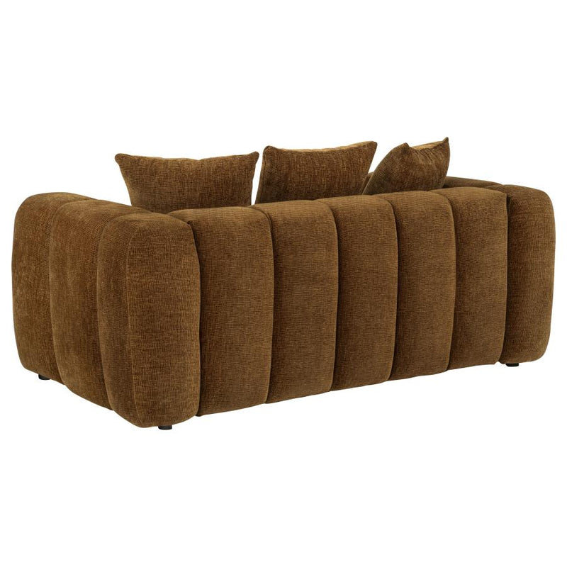 Lazaro Fabric Upholstered Wide Channel Loveseat