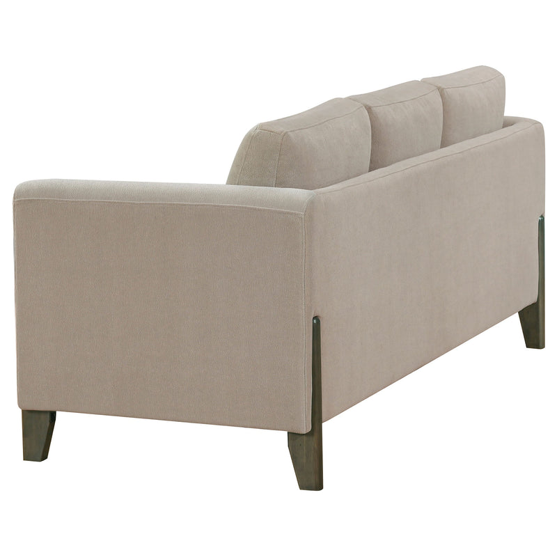 Juego de Sofás Islington Tapizado con Brazos de Panel Color Gris Topo
