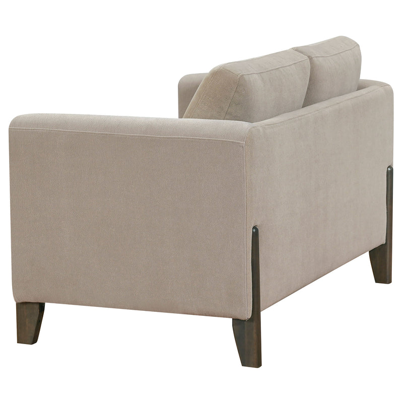 Juego de Sofás Islington Tapizado con Brazos de Panel Color Gris Topo
