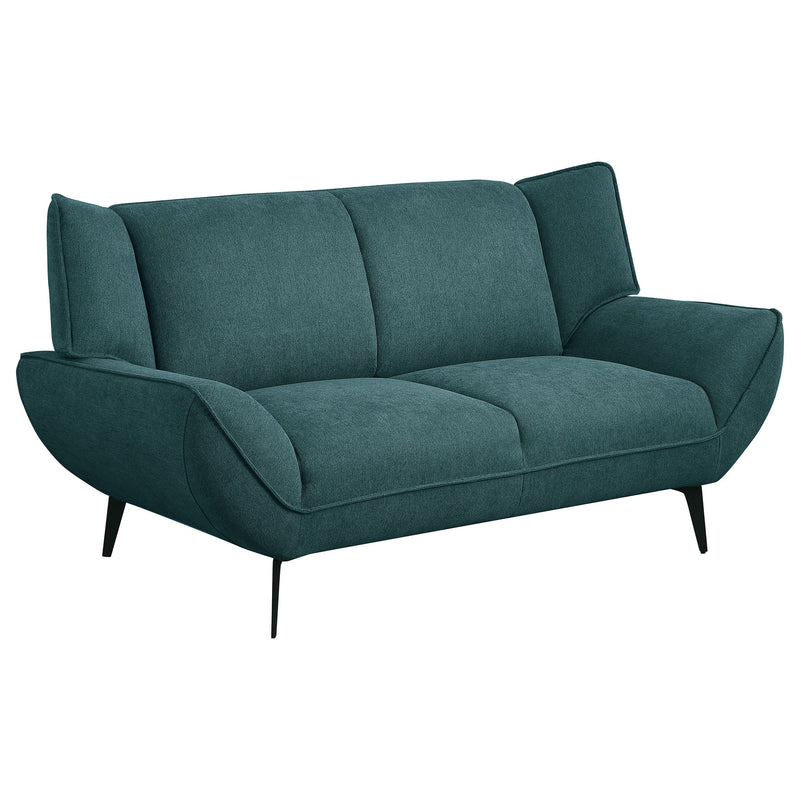 Acton Upholstered Flared Arm Sofa Set