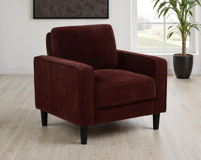 Sillón decorativo Ruth con reposabrazos tapizados