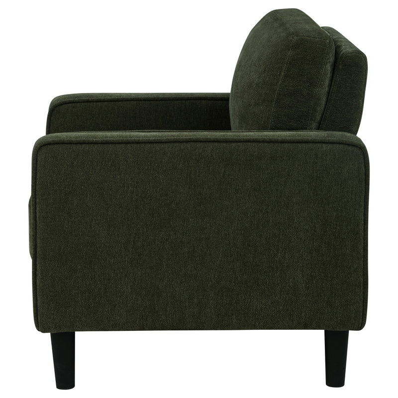 Sillón decorativo Ruth con reposabrazos tapizados
