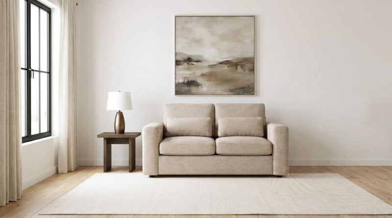 Amador Chenille Upholstered Track Arm Loveseat