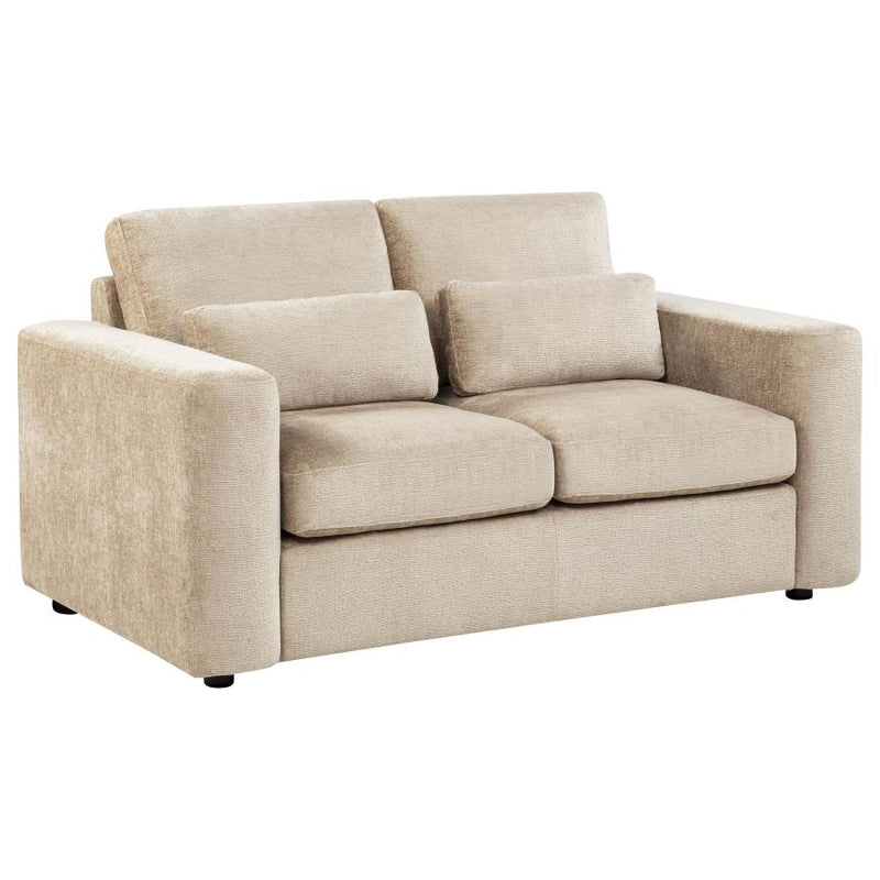 Amador Chenille Upholstered Track Arm Loveseat
