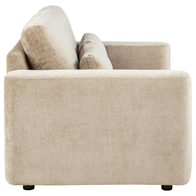 Amador Chenille Upholstered Track Arm Loveseat