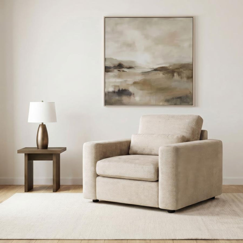 Amador Chenille Upholstered Track Arm Accent Chair