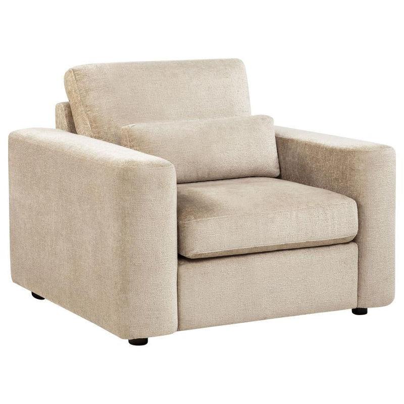 Amador Chenille Upholstered Track Arm Accent Chair