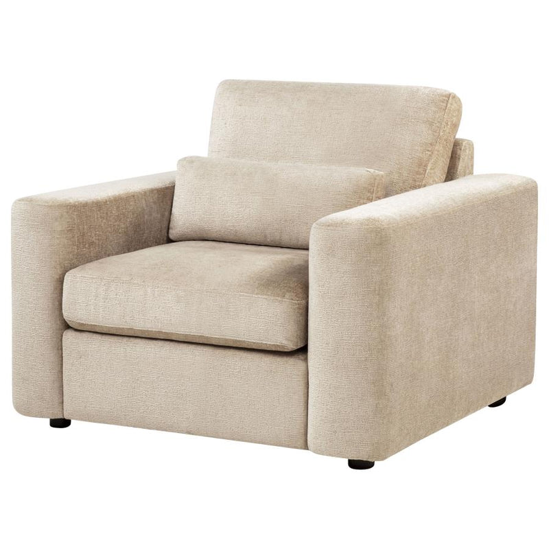 Amador Chenille Upholstered Track Arm Accent Chair