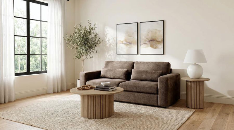 Amador Chenille Upholstered Track Arm Sofa