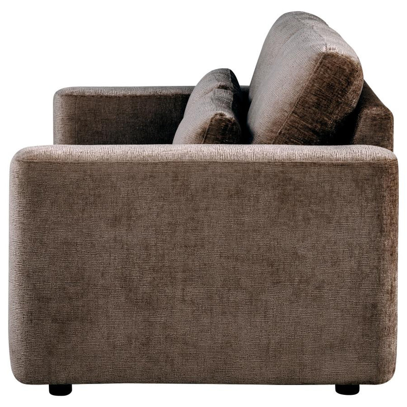 Amador Chenille Upholstered Track Arm Loveseat