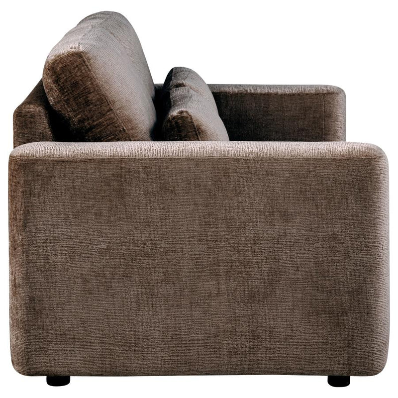 Amador Chenille Upholstered Track Arm Loveseat